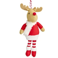 Personnage de Noël à suspendre feutrine rouge et blanc (3 modèles)