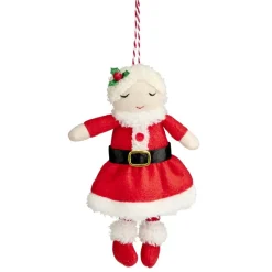 Personnage de Noël à suspendre feutrine rouge et blanc (3 modèles)