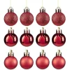 Petite boule de Noël polystyrène rouge Ø3cm x12