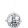 Petite boule de Noël polystyrène gris argenté Ø3cm x12