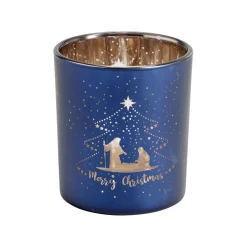 Photophore de Noël ajouré scène nativité Merry Christmas Ø7xH8cm (2 modèles) < Gifi Best