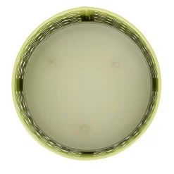 Photophore en métal jaune avec 2 bougies à la citronnelle 3 mèches 12H