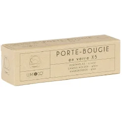 Photophore en verre transparent x5