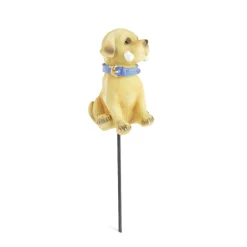Pic décoratif à planter forme chien plastique 7x4,5x20cm