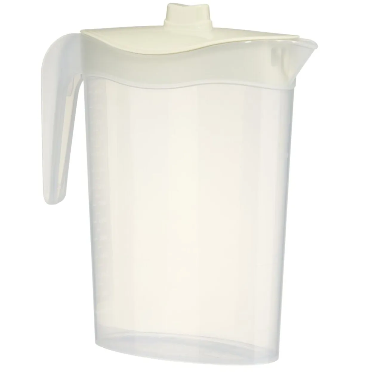 Pichet plastique 1,5L Bristol 15x10xH23cm (3 modèles)