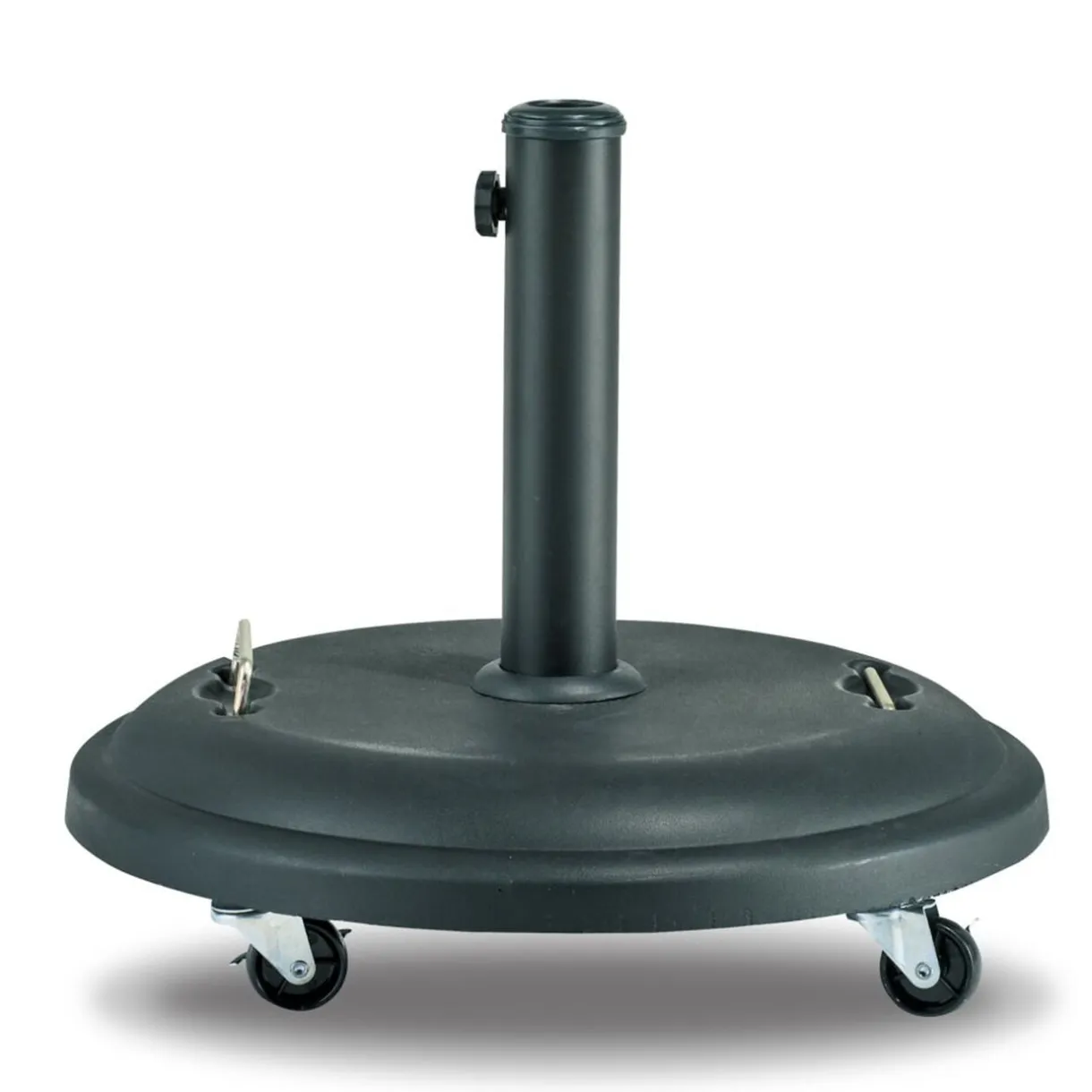 Pied de parasol rond en béton revêtement plastique noir 25 kg < Gifi Online