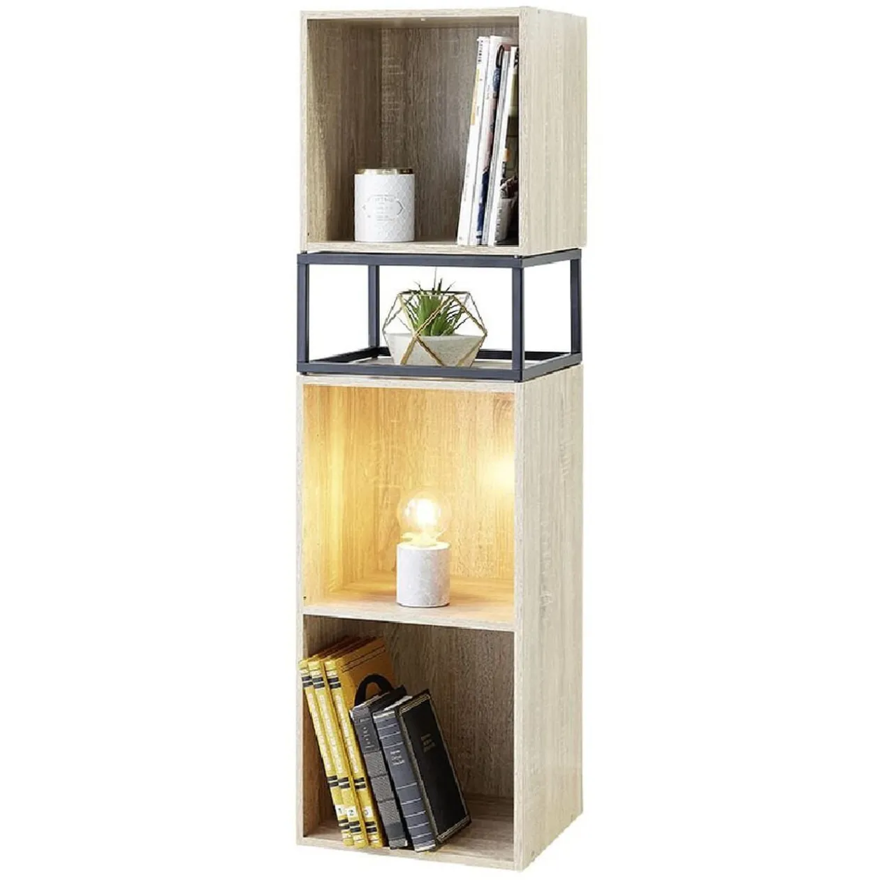Pieds pour meuble Box Cube métal noir H17,5cm