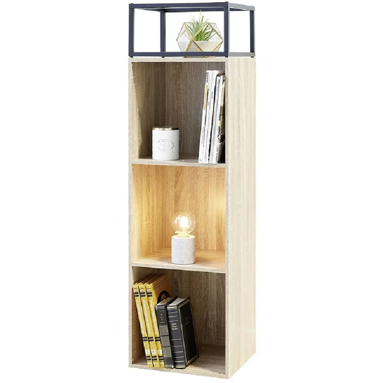 Pieds pour meuble Box Cube métal noir H17,5cm
