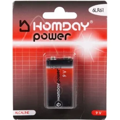 Pile Alcaline Homday Power 6LR61 9V < Gifi Online