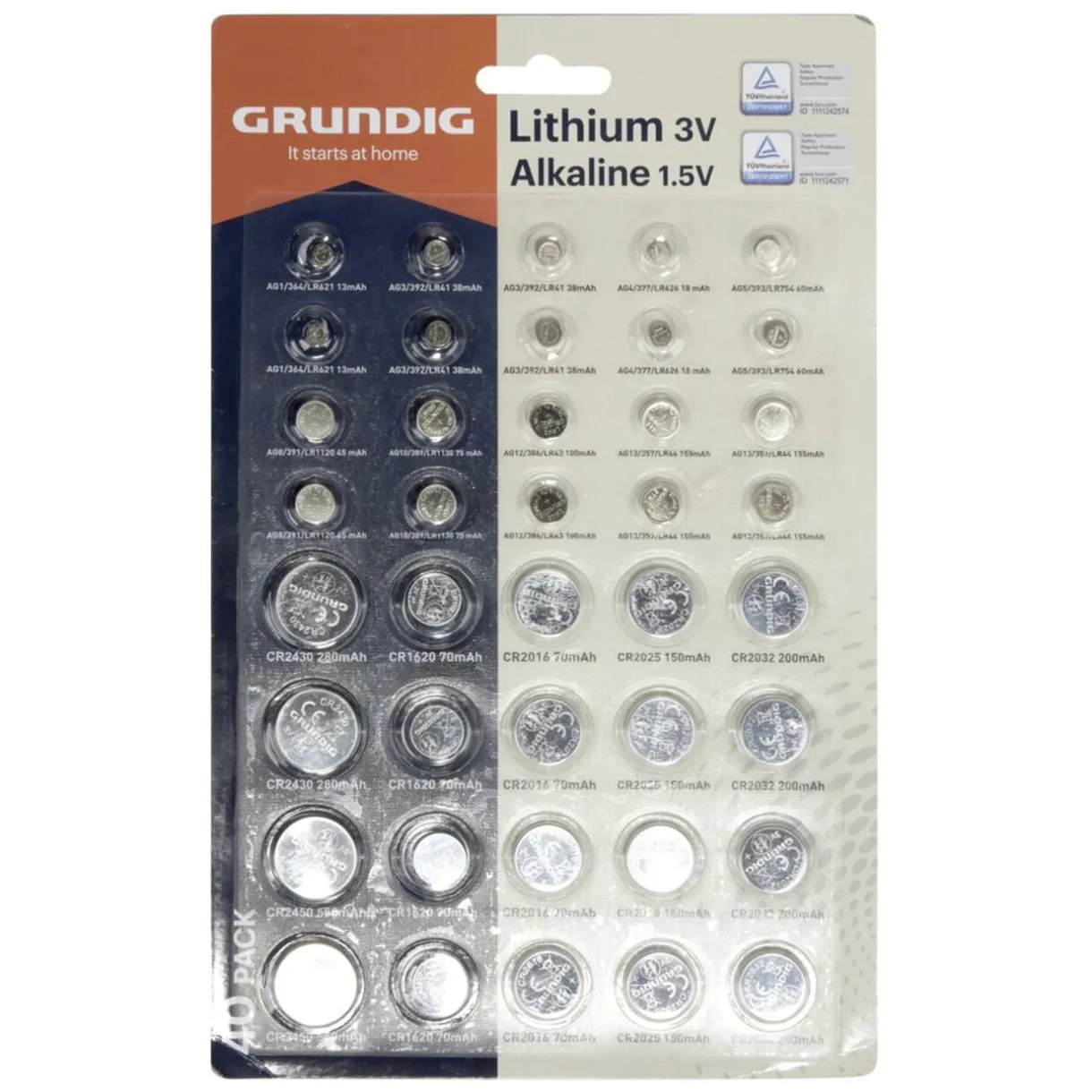 Pile bouton x40 lithium alcaline < Gifi New