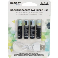 Pile rechargeable USB x4 < Gifi Sale