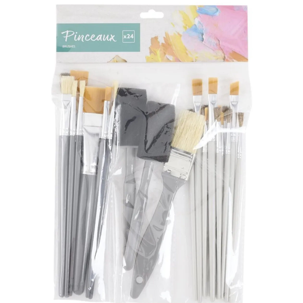 Pinceau d'art x24 manche bois