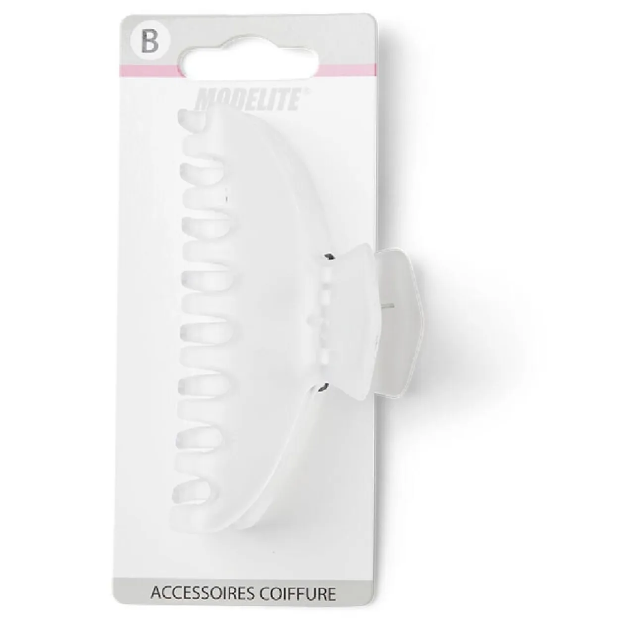 Pince cheveux blanc mat L9cm