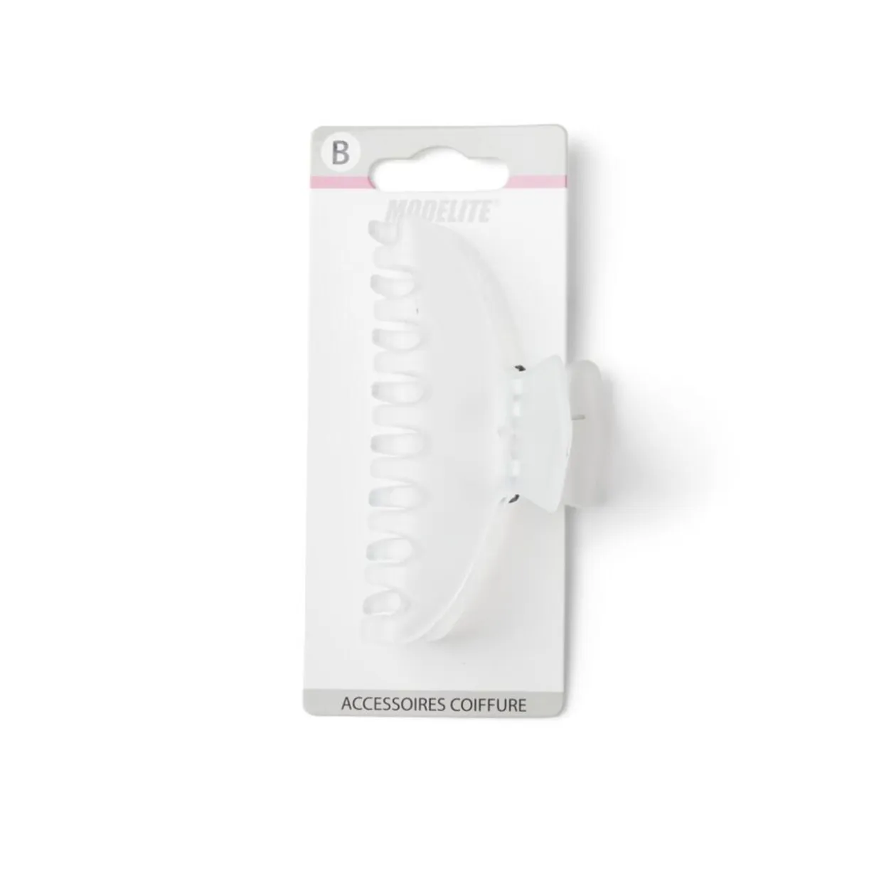 Pince cheveux blanc mat L9cm