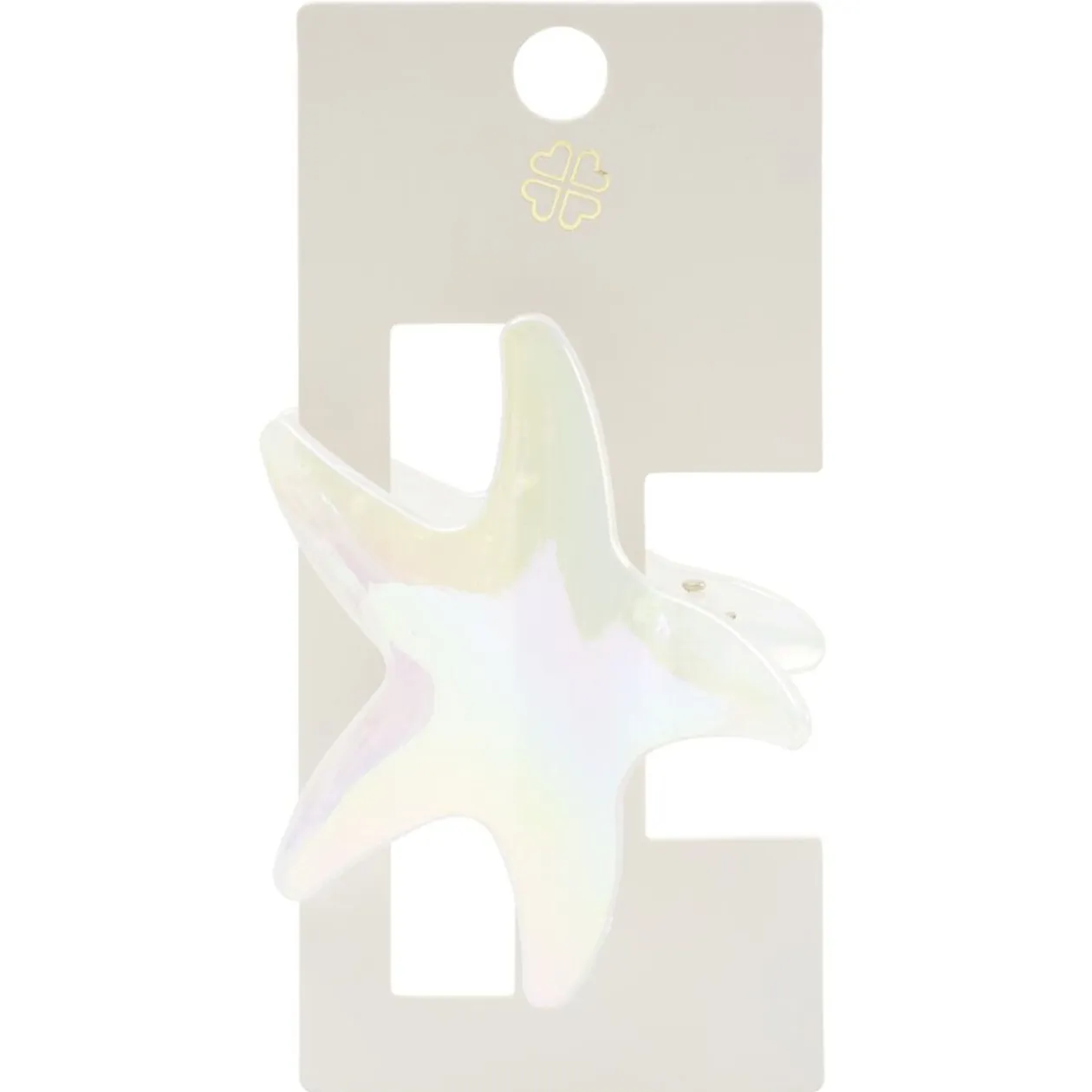 Pince cheveux coquillage blanc nacré L6cm