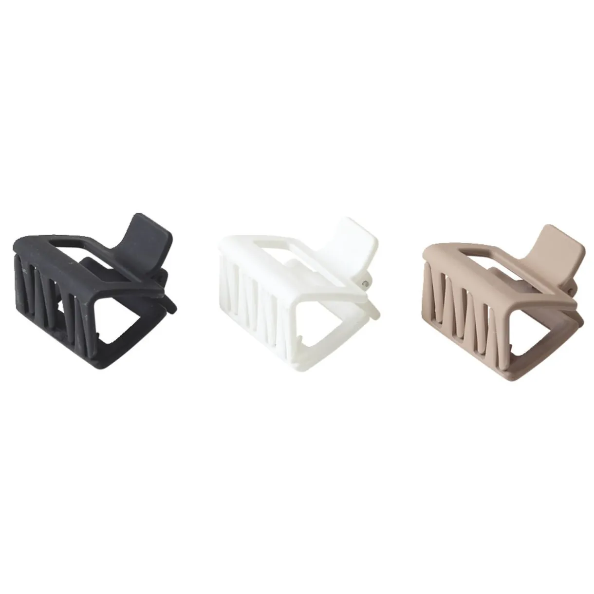 Pince à cheveux croco x3 plastique mat marron L3,5cm < Gifi Sale