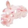 Pince cheveux fleur de tiaré plastique rose L16cm