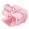 Pince cheveux fleur hibiscus plastique rose L8cm