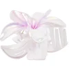 Pince cheveux fleur tiaré acrylique rose nacré 6x12cm < Gifi