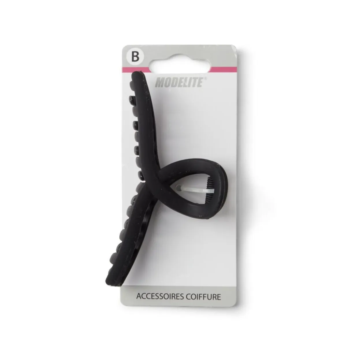 Pince cheveux noir mat effet noué L11cm