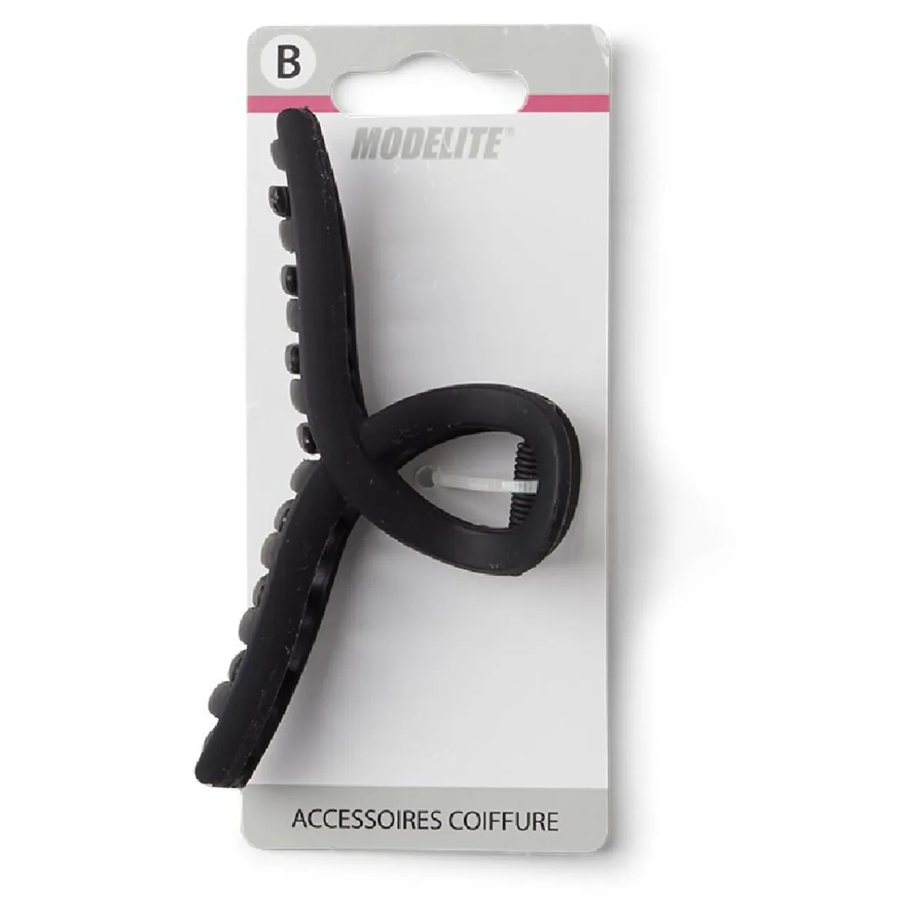 Pince cheveux noir mat effet noué L11cm