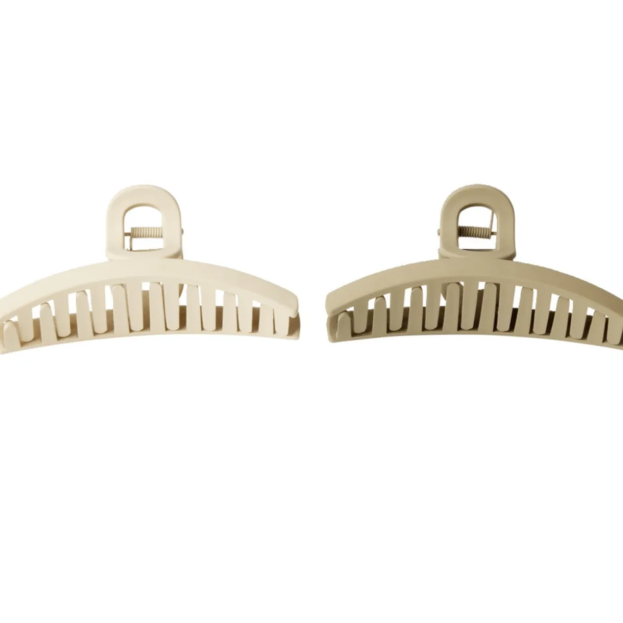Pince à cheveux plastique marron L11cm