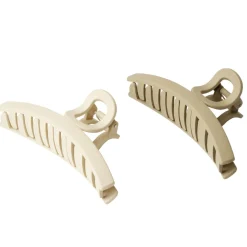 Pince à cheveux plastique marron L11cm