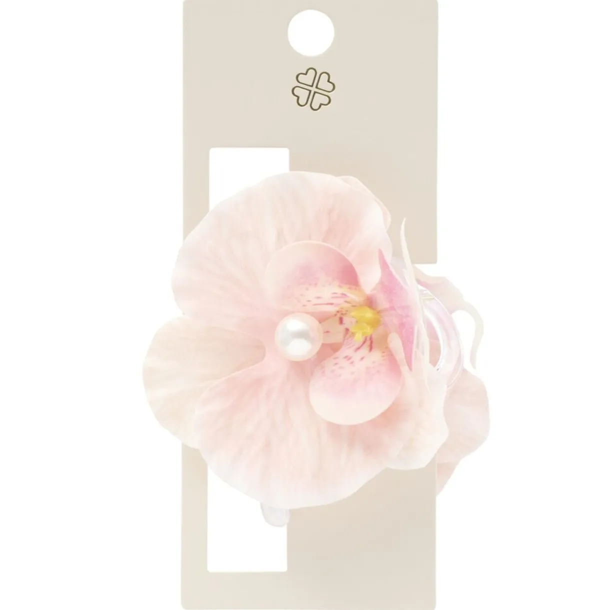 Pince cheveux plastique perle nacrée fleur orchidée rose L12cm < Gifi Discount