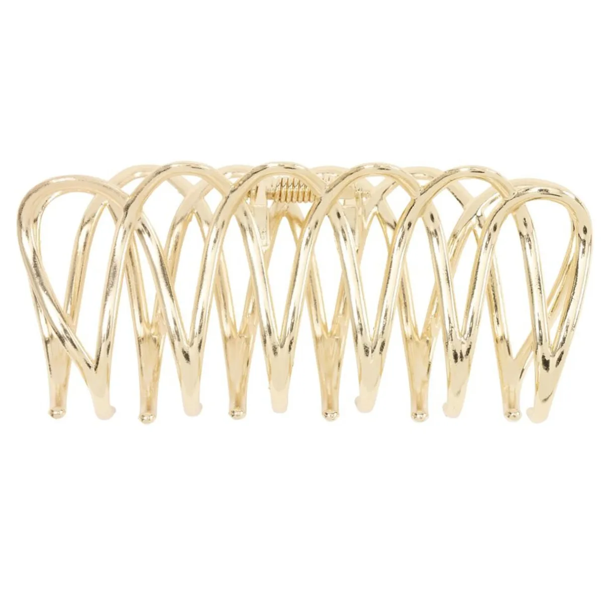 Pince cheveux spirale grand modèle métal doré L13cm < Gifi Sale