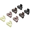 Pince à cheveux x8 en plastique 4 couleurs 2x2xH2,5cm (2 modèles)