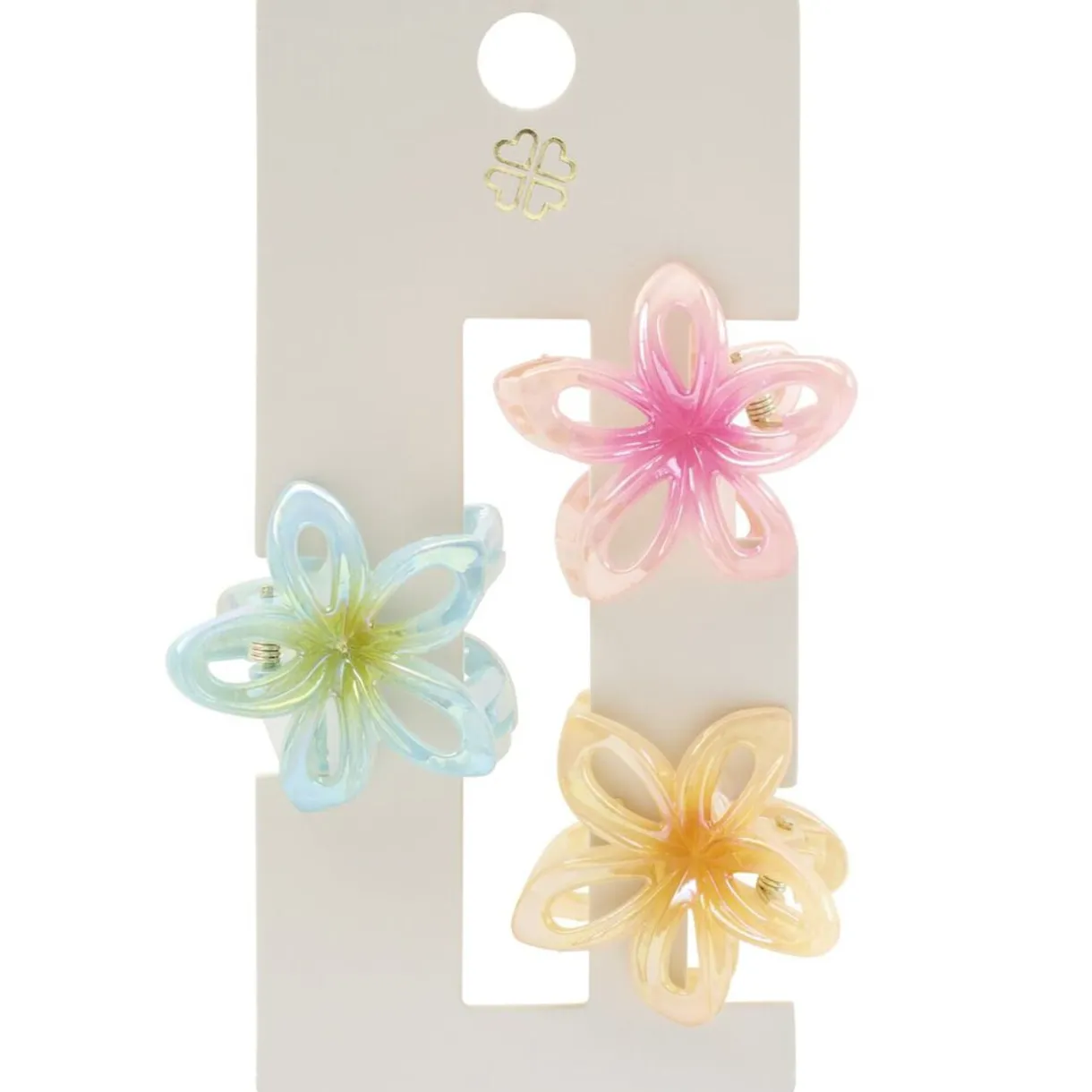 Pince cheveux x3 mini fleur de tiaré plastique bleu orange rose L5cm < Gifi Online