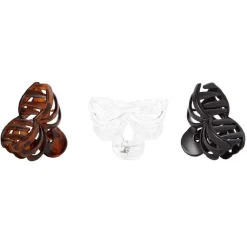 Pince crocodile design papillon L.6 cm x3