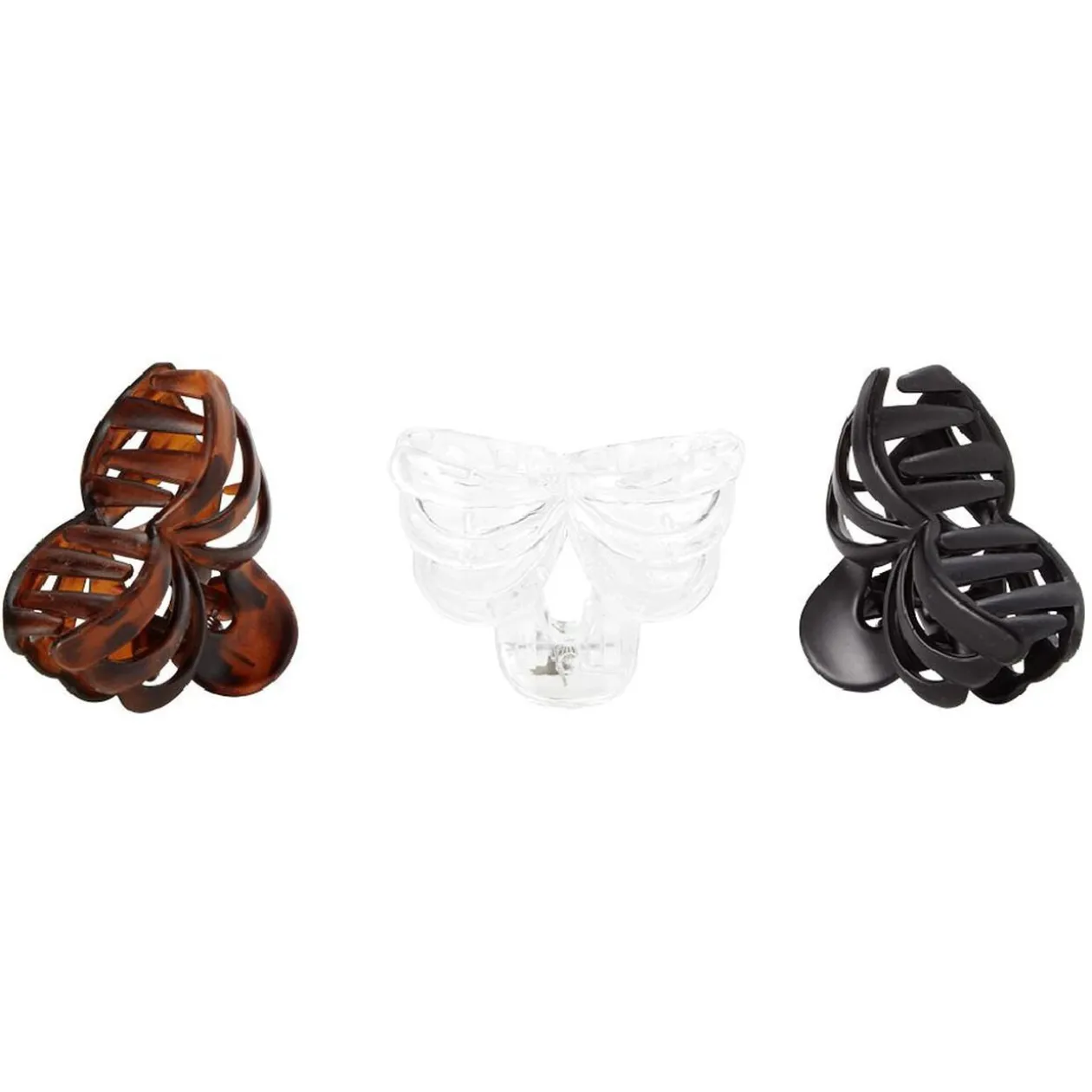 Pince crocodile design papillon L.6 cm x3