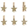 Pince en bois avec décor étoile x6 < Gifi Clearance