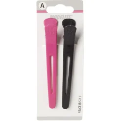 Pince Ibis métal noir rose L9 cm x2 < Gifi