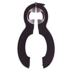 Pince multifonction 6en1 ouvre bouteille et bocal noir et rouge