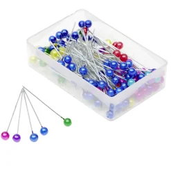 Épingle à couture x80 en acier tête ronde dans boîte