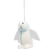 Pingouin à suspendre blanc et bleu bec pailleté H.8,5 cm < Gifi Online