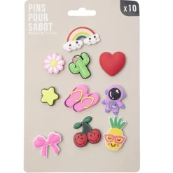 Pin's décoratifs pour sabots 10 pièces (3 modèles)