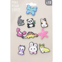 Pin's décoratifs pour sabots 10 pièces (3 modèles)