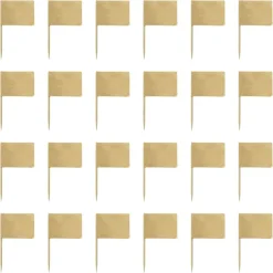 Pique apéritif bambou x24 avec étiquettes latérales H6,5cm