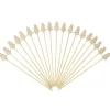 Pique apéritive X20 pcs en bambou L21X12X2 cm (3 designs assortis)