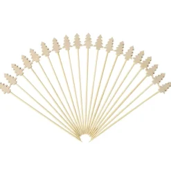 Pique apéritive X20 pcs en bambou L21X12X2 cm (3 designs assortis)