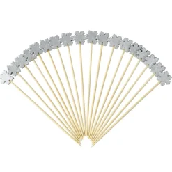 Pique apéritive X20 pcs en bambou L21X12X2 cm (3 designs assortis)