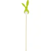 Pique avec lapin pailleté et pompon déco Pâques H28cm