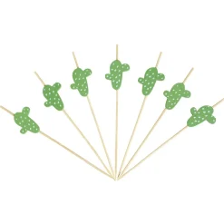 Pique pour apéritif décor pastéque, ananas, cactus ou flamand rose en bambou x30 < Gifi Sale