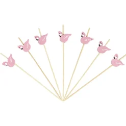 Pique pour apéritif décor pastéque, ananas, cactus ou flamand rose en bambou x30 < Gifi Sale
