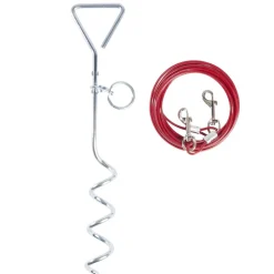 Piquet attache chien métal 4m