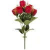 Piquet de boutons de Roses - Fleur artificielle rouge blanc