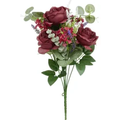 Piquet fleur artificielle rose et eucalyptus Ø22xH43cm < Gifi Online